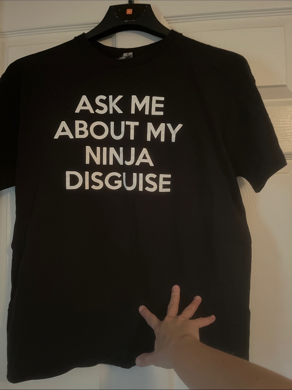 Black Graphic Tee - Ask Me About My Ninja Disguise